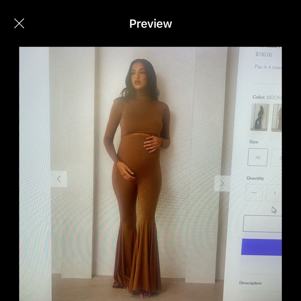 Maternity pants in Mocha